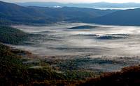 Autumn dawn in the Pink Beds, Pisgah NF