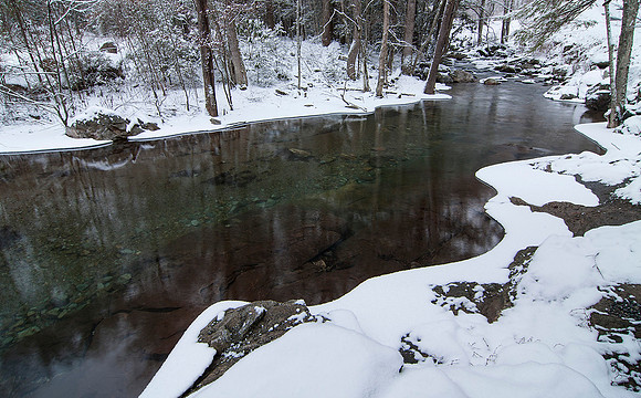 Winter at the Baptizing Hole, Rocky Fork SP, TN